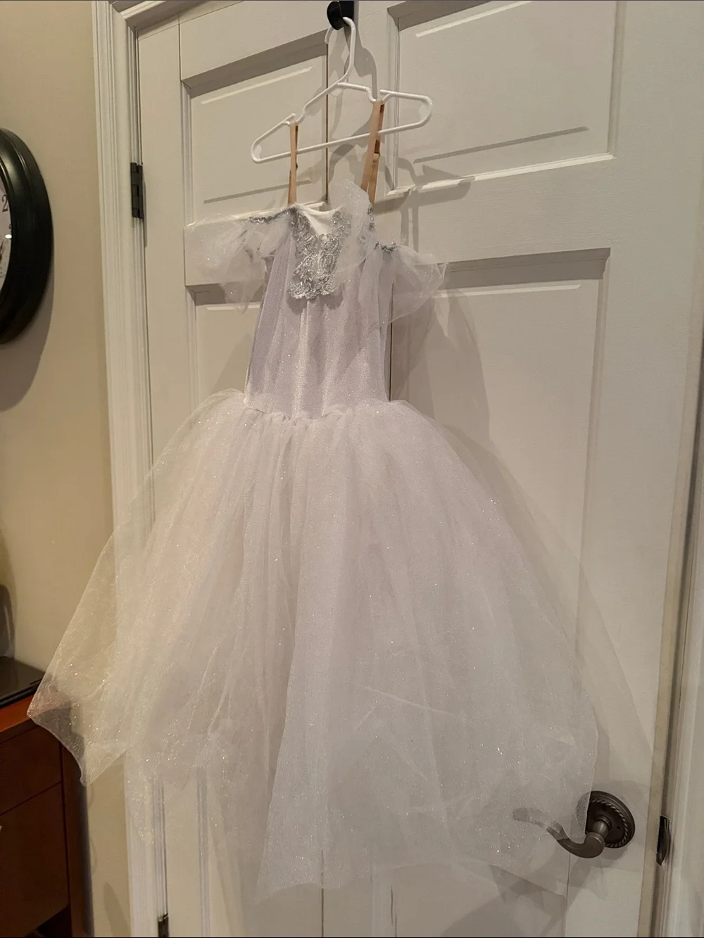 White Sparkle Tulle Princess Kids Costume Dress